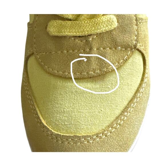 Ash Bowie Wedge Limited Edition Lemon Yellow Suede Canvas Sneaker Sz 10.5 / 11 - Picture 7 of 15